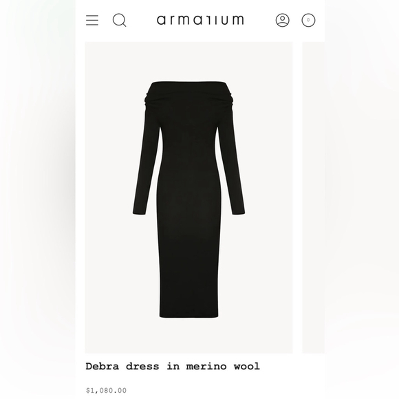 Armarium Italy Black ‘Debra’ Merino Wool Sweater Dress Small - Picture 2 of 16